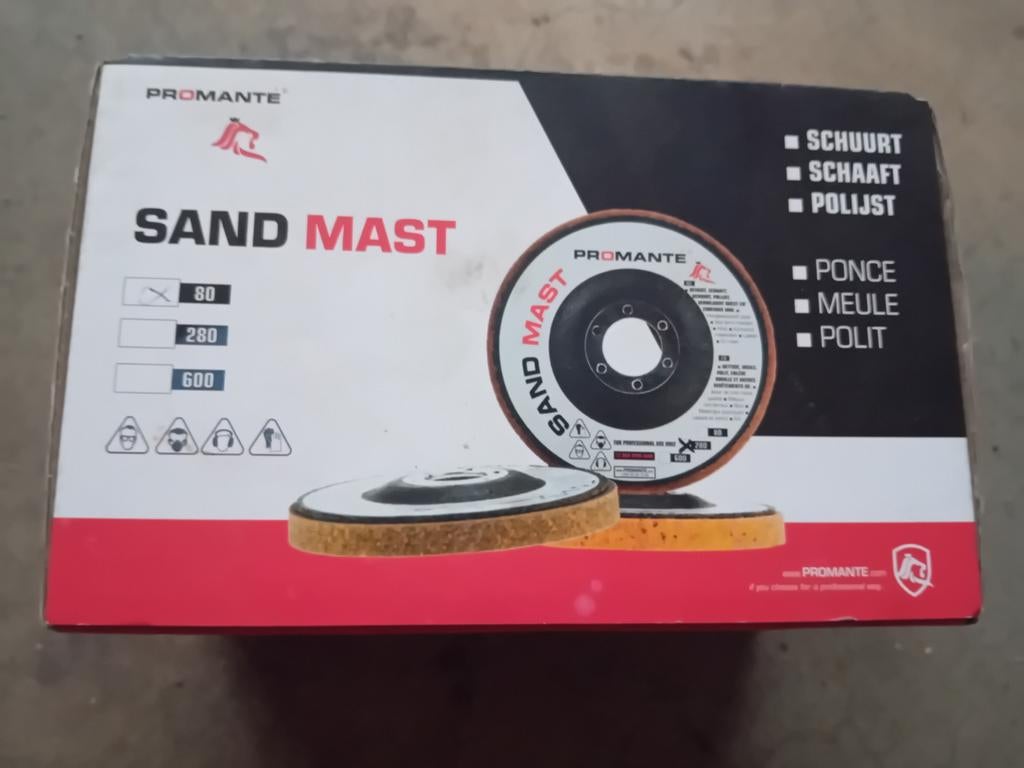 Sand mast schuurschijf, Ophalen