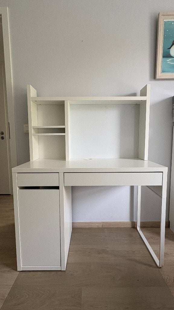 Bureau "Micke" (Ikea) avec étagère, Maison & Meubles, 105 cm, 50 cm, Avec tiroirs, Enlèvement