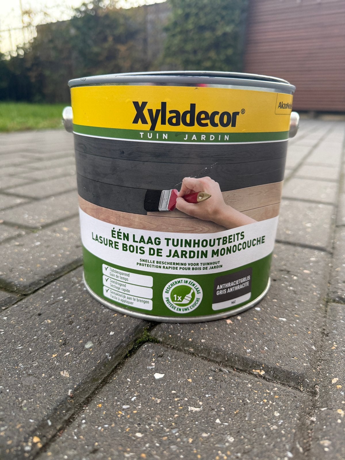 Beits - Xyladecor- anthracietgrijs - Tuin, Ophalen, Zo goed als nieuw