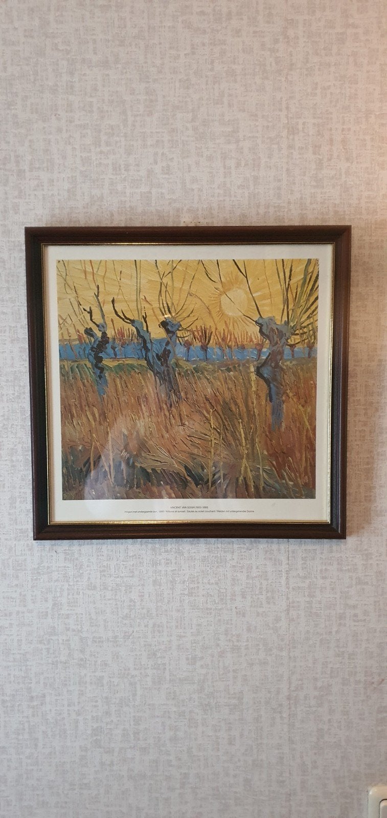 Van Gogh reproductie ingelijst met glas, Enlèvement