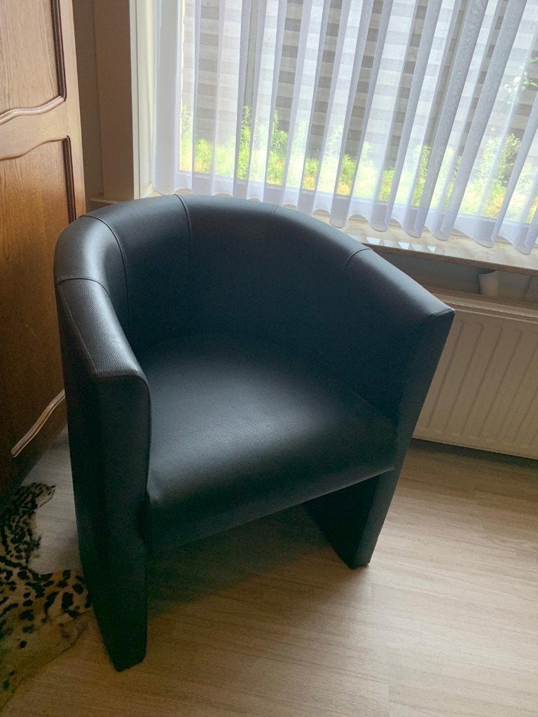 Zwart bijzetzeteltje, Huis en Inrichting, Ophalen, Zo goed als nieuw, Eenpersoons