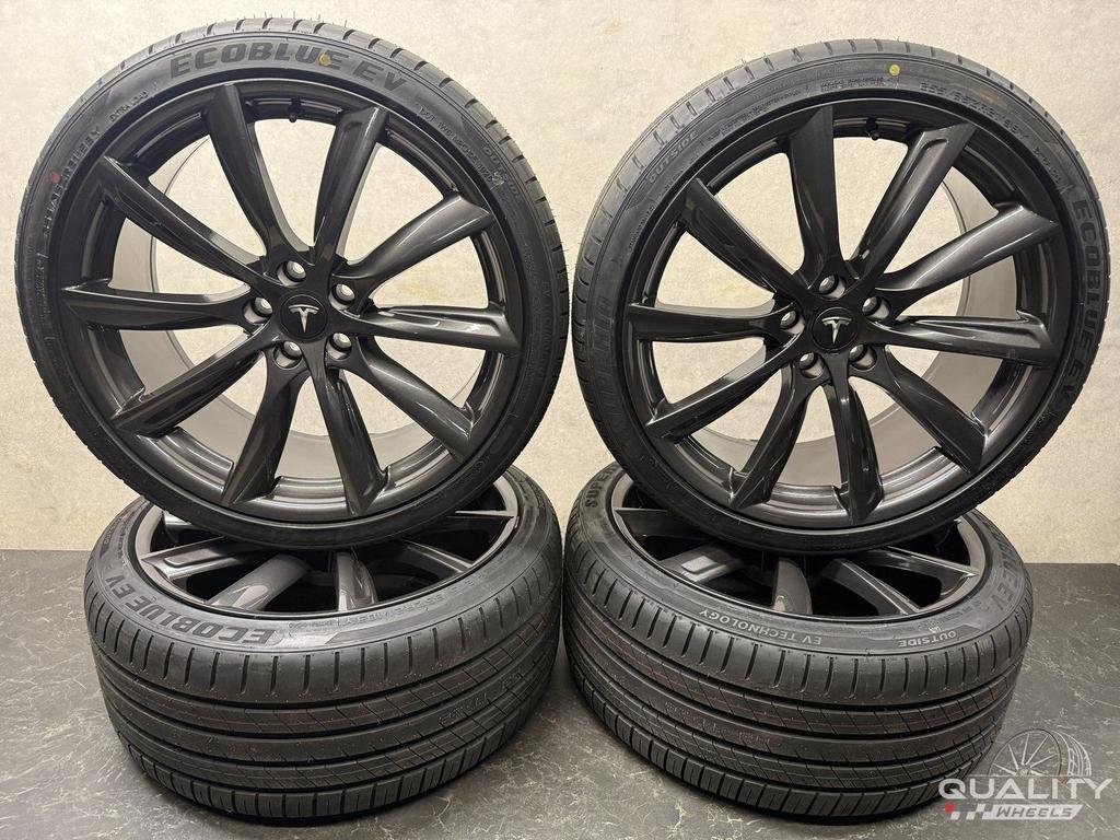 5x114,3 21 inch Tesla model Y 2020+ Breedset Velgen + Banden, Auto-onderdelen, Banden en Velgen, 255 mm, -, -, Banden en Velgen
