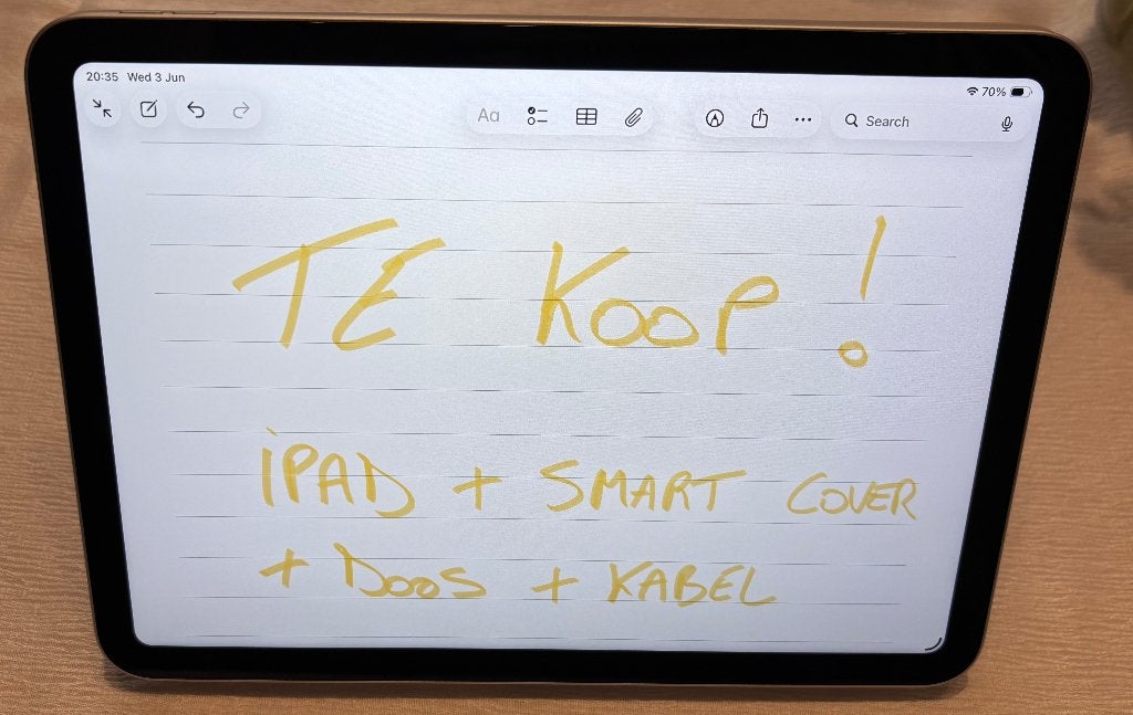 Apple iPad A16 128 GB + Smart Folio - factuur CoolBlue, Informatique & Logiciels, Apple iPad Tablettes, Comme neuf, Apple iPad