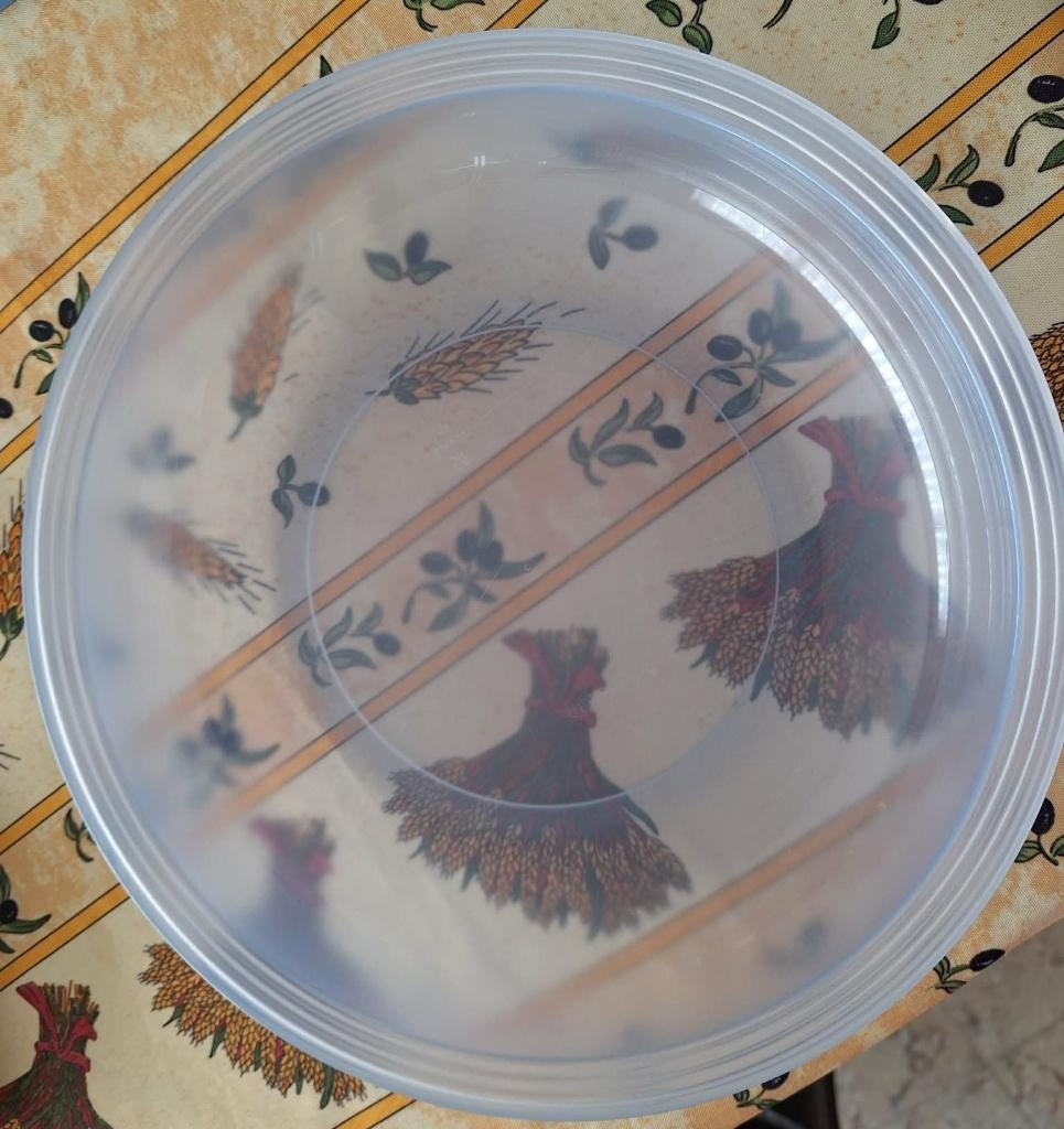 Assiette tupperware en parfait état,, Maison & Meubles, Envoi, Comme neuf, Bleu, Autres types
