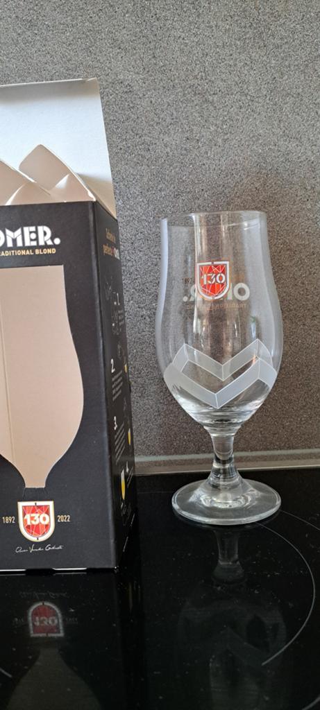 Omer glas 130jaar, Verzamelen, Biermerken, Ophalen