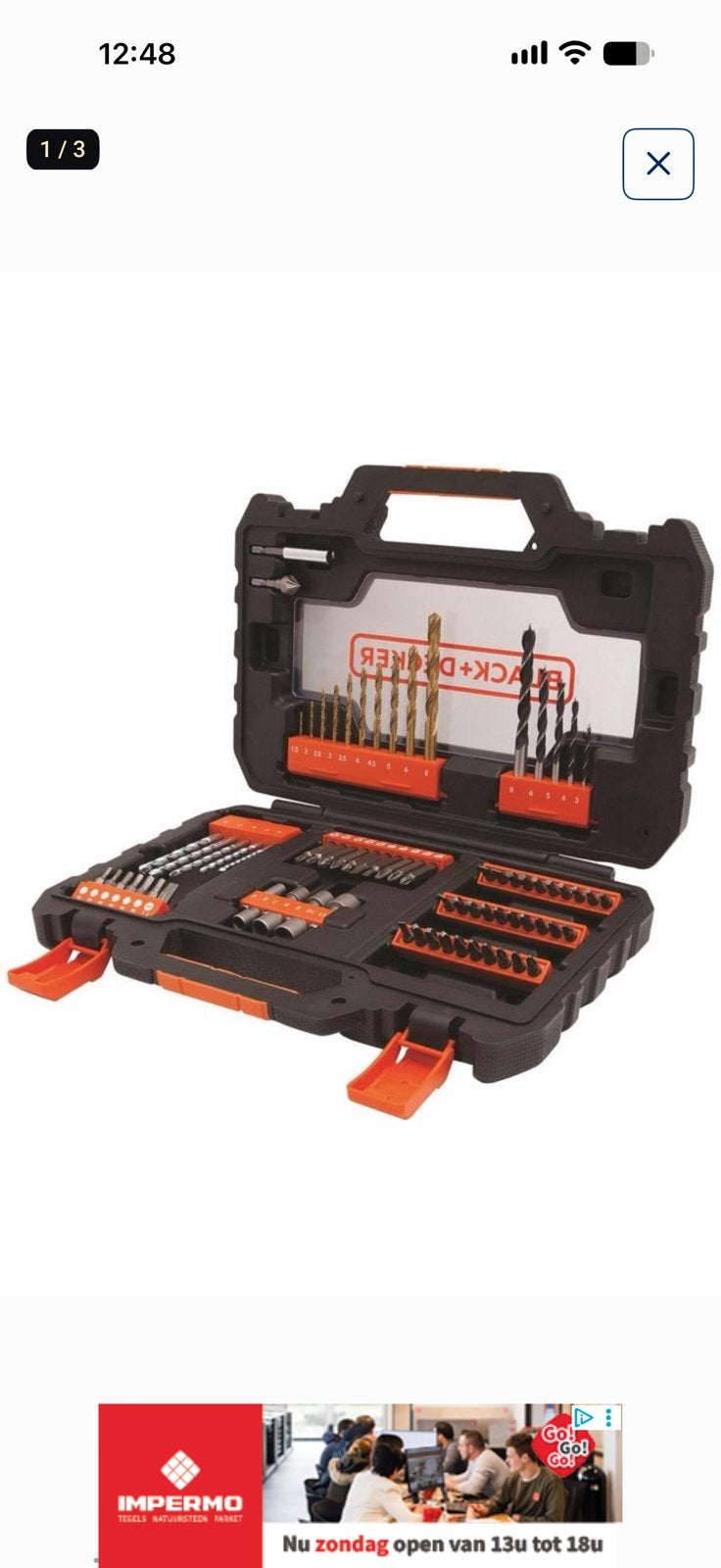 BLACK+DECKER 76 delige schroef/boorset - A7231-XJ, Doe-het-zelf en Bouw, Ophalen of Verzenden, Nieuw