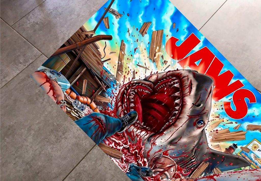 Translite Flipper Jaws Blood Shark Edition, Verzamelen, Automaten | Flipperkasten, Verzenden, Elektronisch, Stern, Zo goed als nieuw