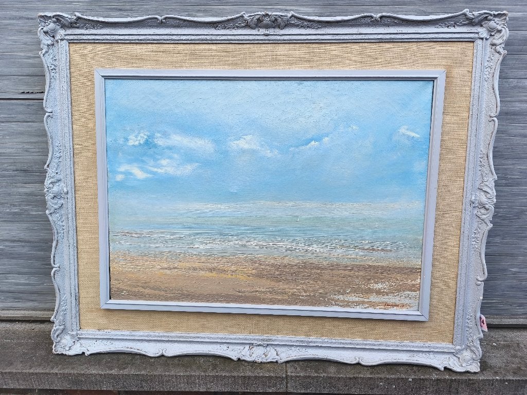 huile sur toile marine signe jan verhaert 77, Antiquités & Art, Art | Peinture | Classique, Enlèvement ou Envoi