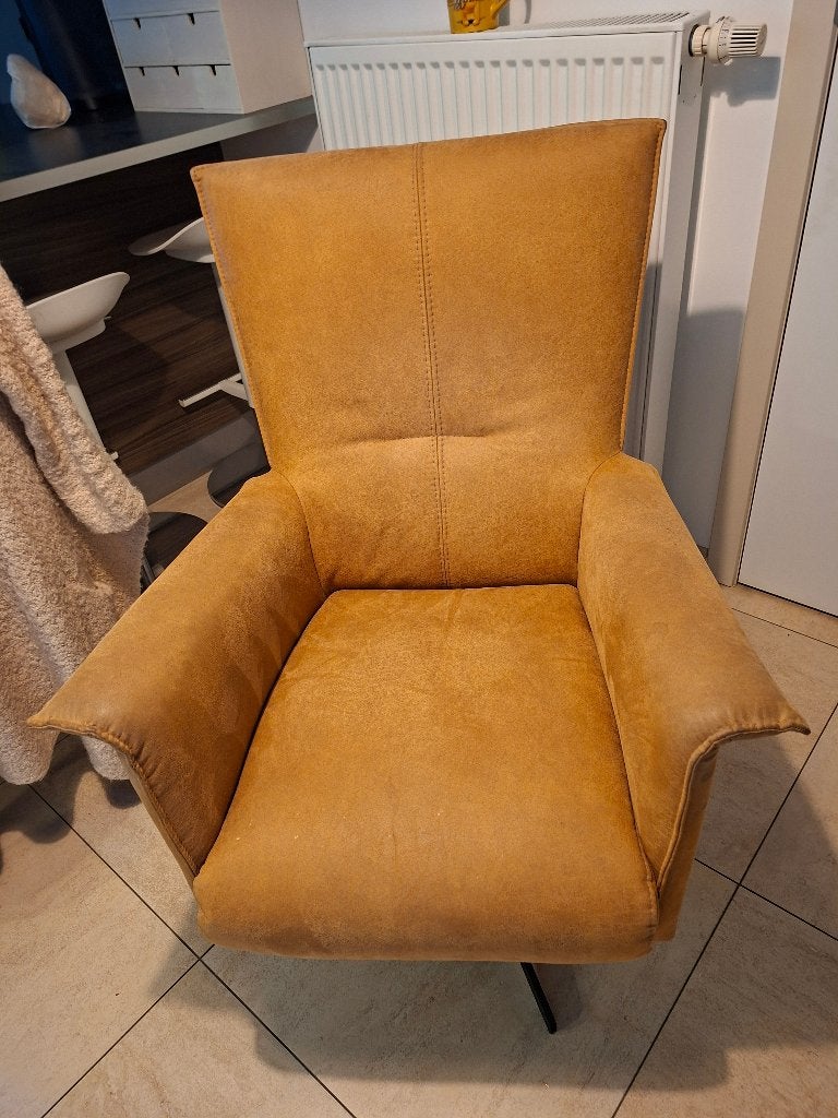 Lederen draaizetels, Moins de 75 cm, Comme neuf, Enlèvement, Allerlei