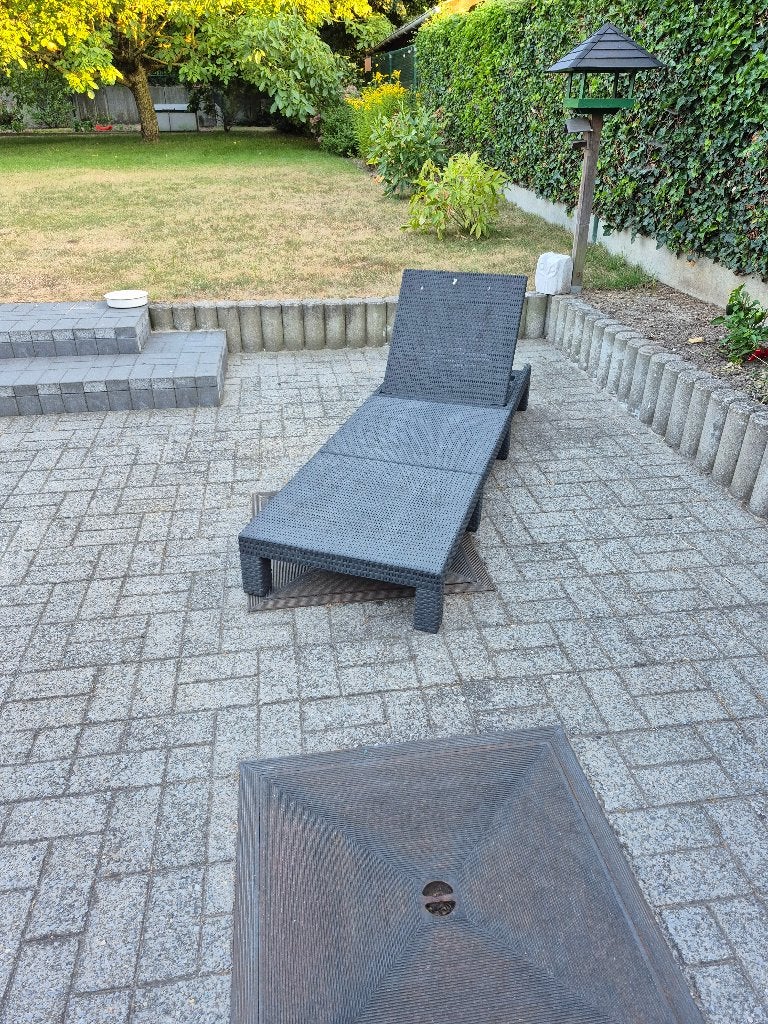 LIGBED VOOR TUIN, Tuin en Terras, Ophalen, Gebruikt, Wicker, Verstelbaar