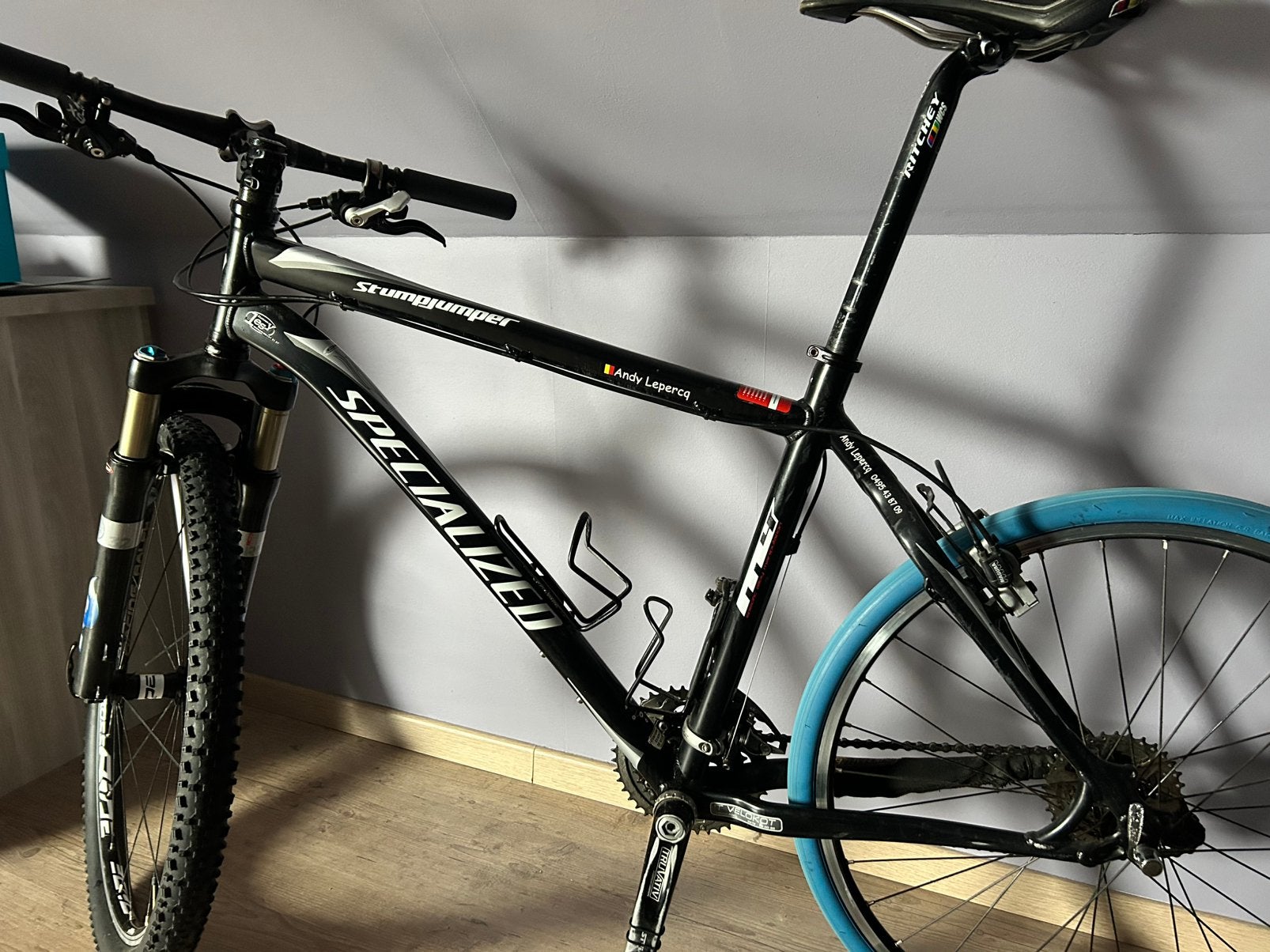 Tacx flow + 26inch specialized Stumpjumper MTB, Hardtail, Ophalen, Gebruikt, Velgrem
