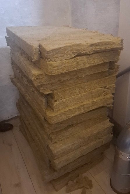 Rockwool Isolatieplaat hellend dak 80x50x6 cm (+-40m2), Overige materialen, 4 tot 8 cm, Zo goed als nieuw, 15 m² of meer