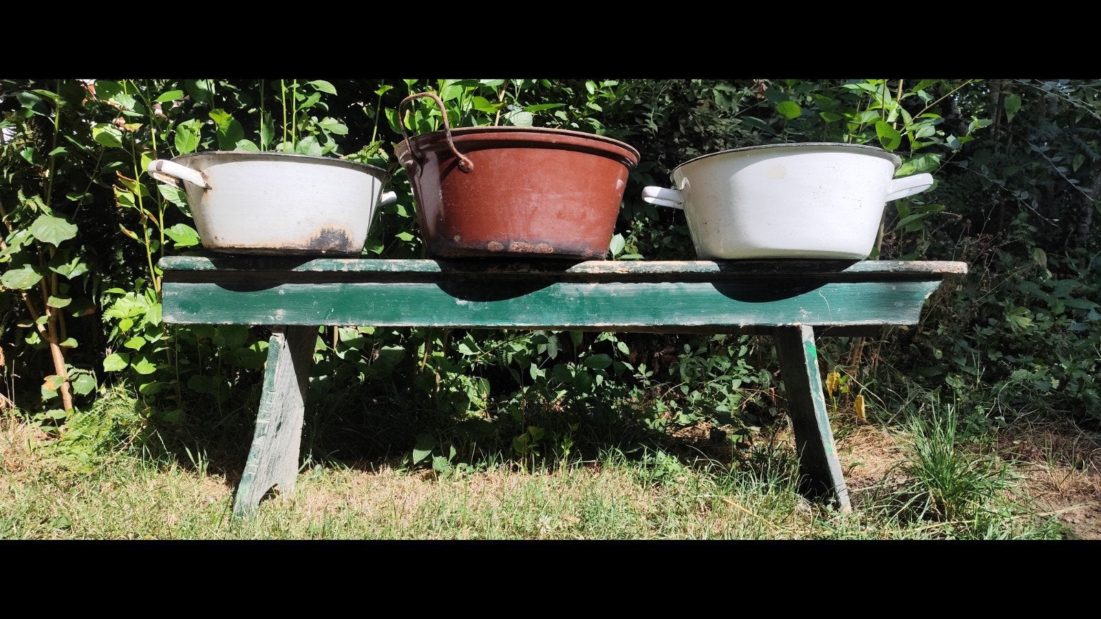 Leuk oud bankje 10€, Tuin en Terras, Ophalen, Gebruikt, Hout