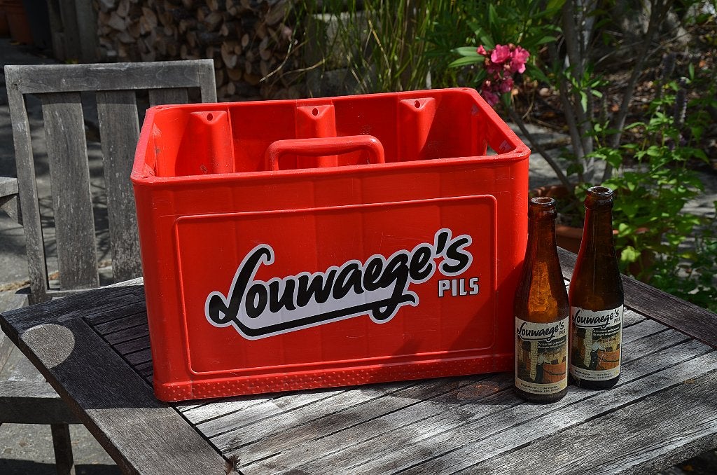 Bierbak Brouwerij Louwaege Kortemark, Verzamelen, Ophalen of Verzenden, Gebruikt, Flesje(s), Overige merken