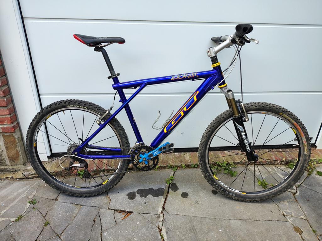 Retro MTB GT Zaskar XTR / Mavic / Marzocchi / Race Face, Fietsen en Brommers, Hardtail, Ophalen, Gebruikt, Velgrem