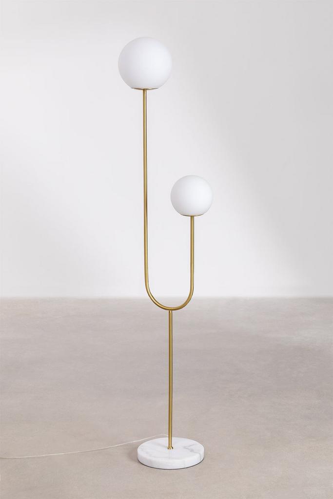 Staande lamp met marmeren voetstuk. Perfecte staat, Ophalen, Zo goed als nieuw, Metaal, 100 tot 150 cm