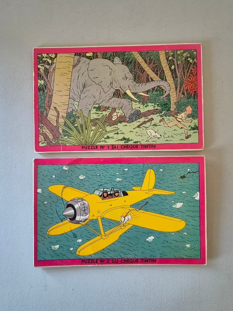 Kuifje puzzels uit de jaren 50, Enlèvement ou Envoi, Tintin, Comme neuf, Livre ou Jeu
