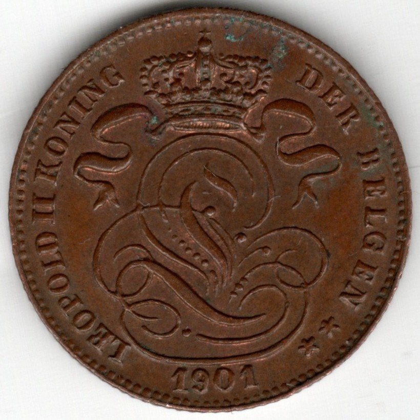Belgique : 1 Centime 1901 NL Morin 231 Ref 16764, Timbres & Monnaies, Monnaies | Belgique, Enlèvement ou Envoi, Bronze, Monnaie en vrac