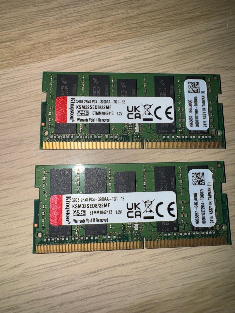Kingston – KSM32SED8-32MF 2x32GB RAM DDR4 SODIMM, Informatique & Logiciels, Neuf, DDR4, Enlèvement, 64 GB