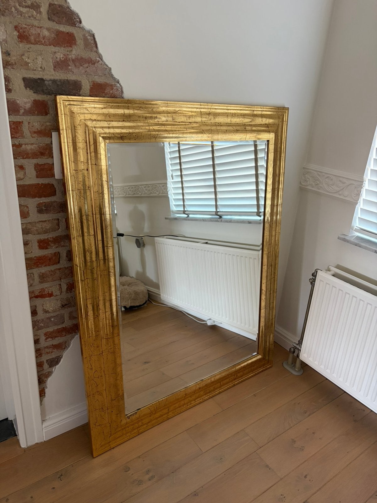 Deknudt spiegel goud cracelee, Huis en Inrichting, Woonaccessoires | Spiegels, Ophalen, Gebruikt