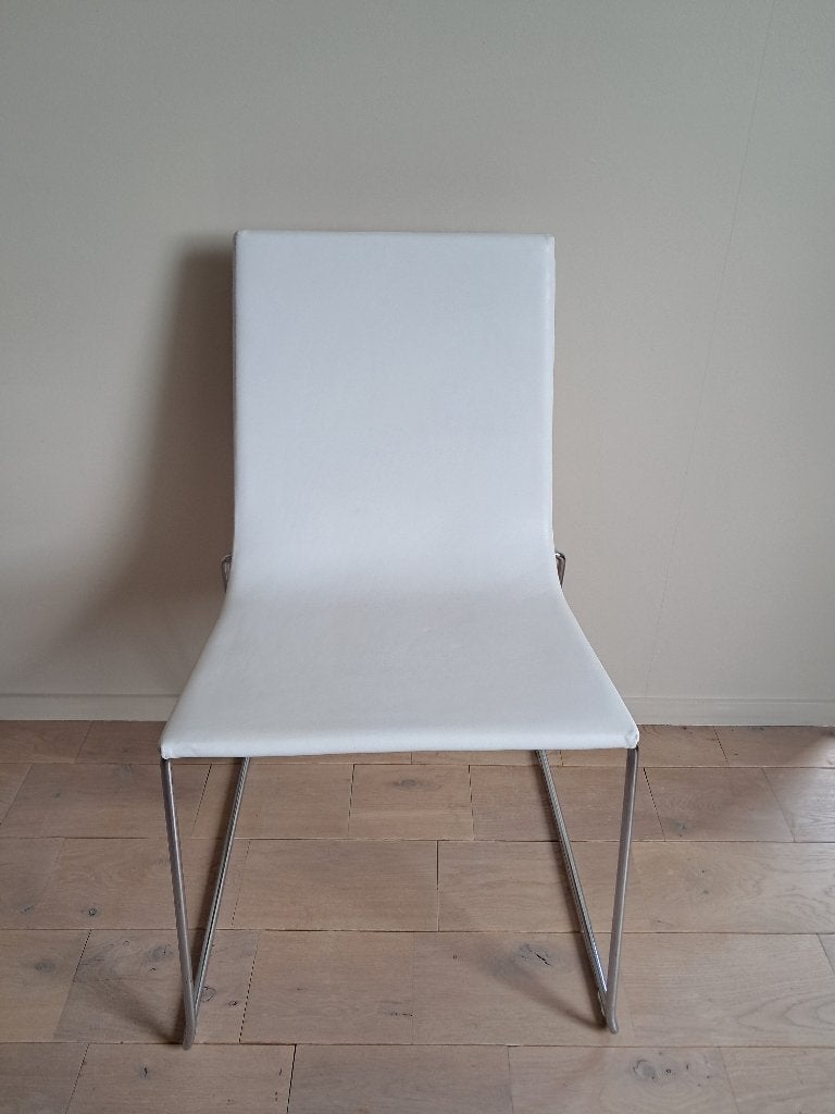 ANDREU WORLD stoelen, Ophalen, Wit, Leer, Zo goed als nieuw