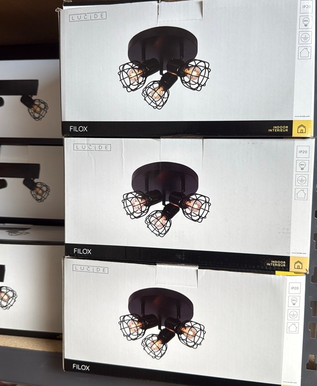 NEUF! Lucide FILOX - 3x E27 orientable, Huis en Inrichting, Lucide, Ophalen of Verzenden, Plafondlamp