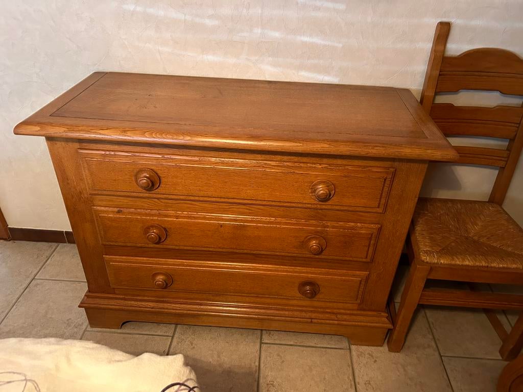 Eiken commode ladenkast, Huis en Inrichting, 3 of 4 laden, Ophalen, Gebruikt, Eikenhout