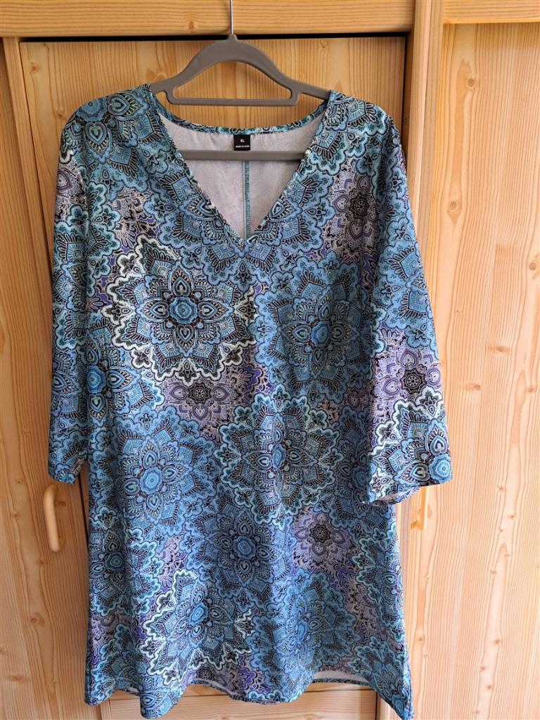 Jurk met driekwartmouw maat XL, Blauw, Maat 46/48 (XL) of groter, Nieuw, Ophalen of Verzenden