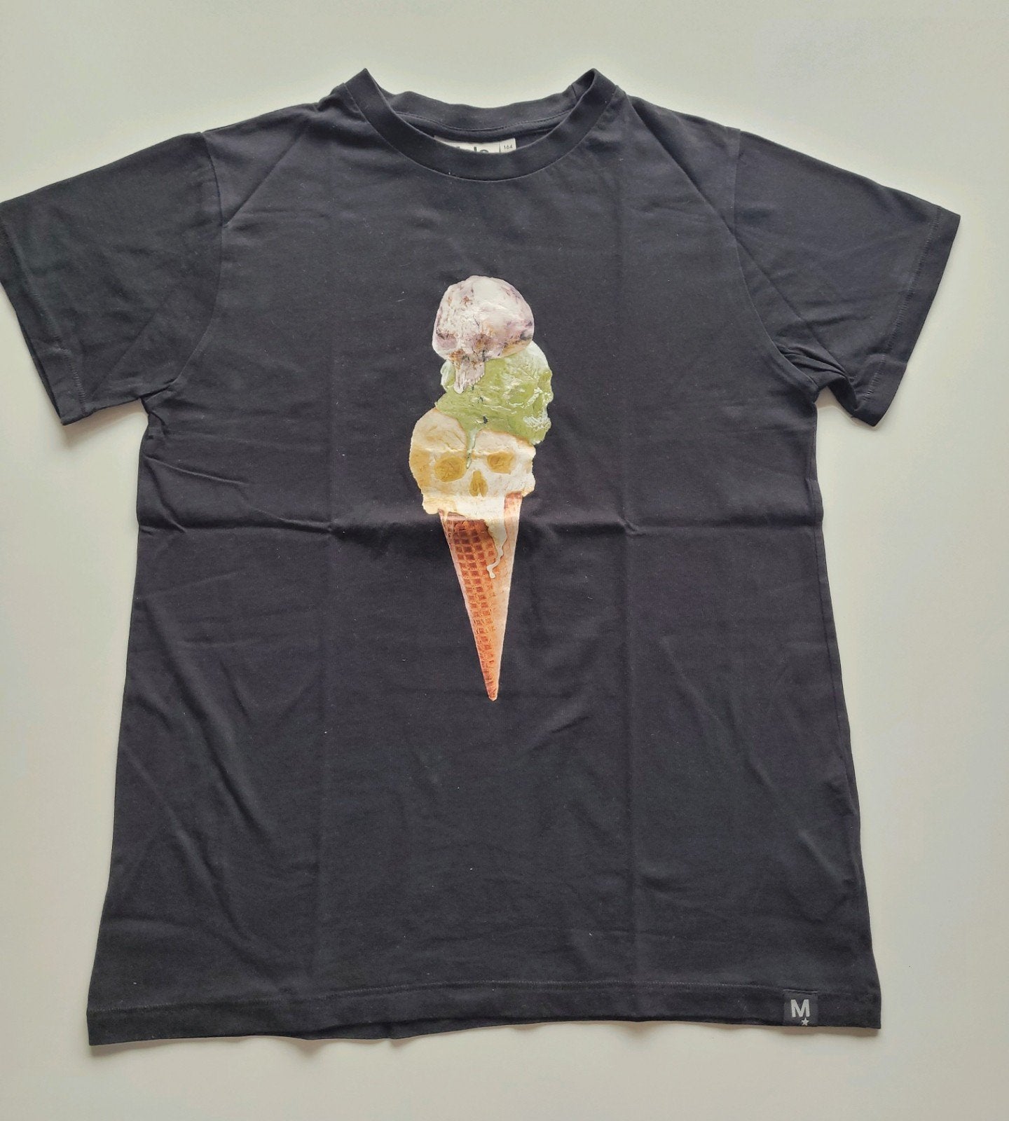 Tshirt Molo met skulls ice cream print 12-14j - Maat 164, Kinderen en Baby's, Gebruikt, Molo, Jongen of Meisje, Ophalen of Verzenden