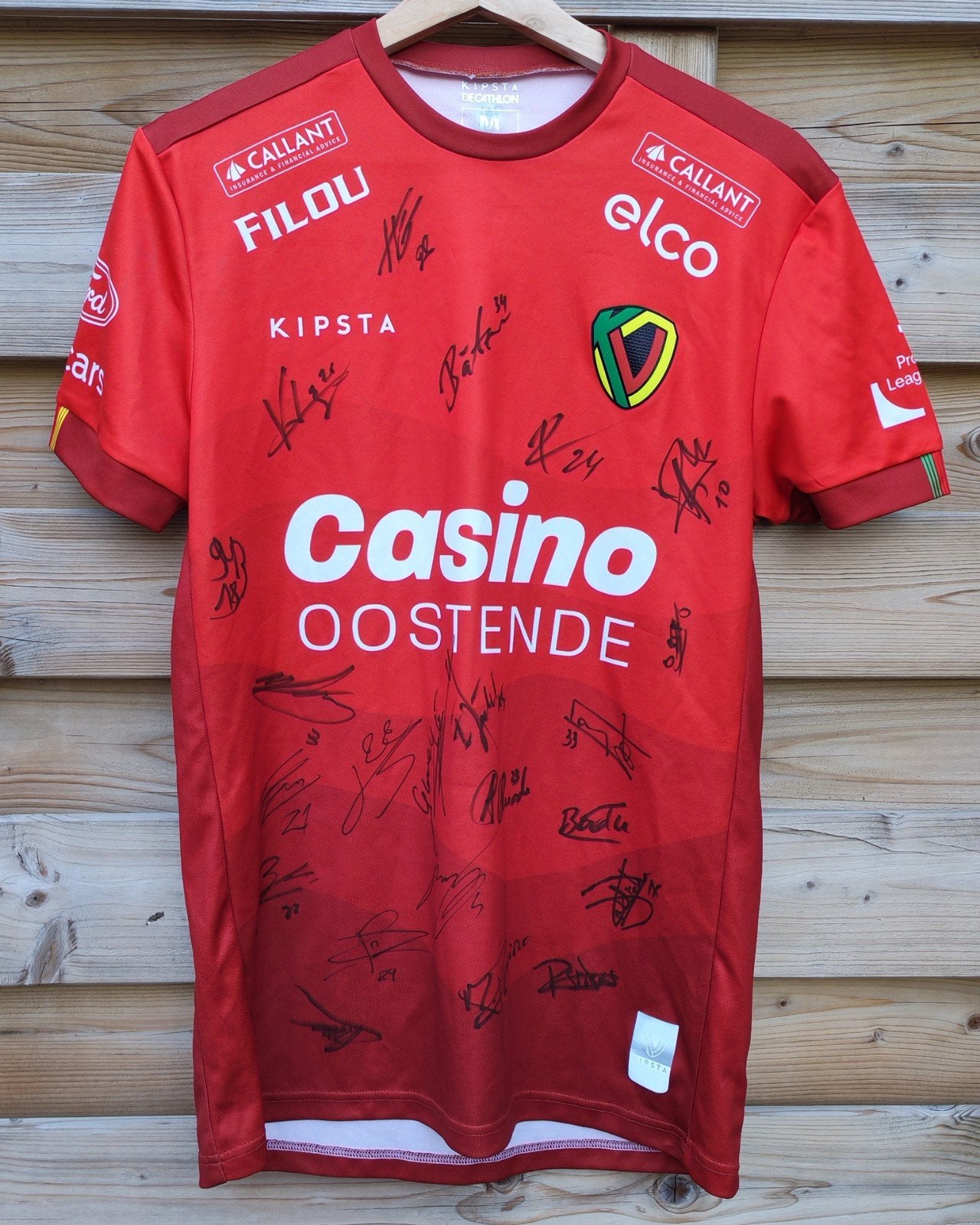 kvo KV Oostende shirt met handtekeningen, Ophalen of Verzenden, Shirt