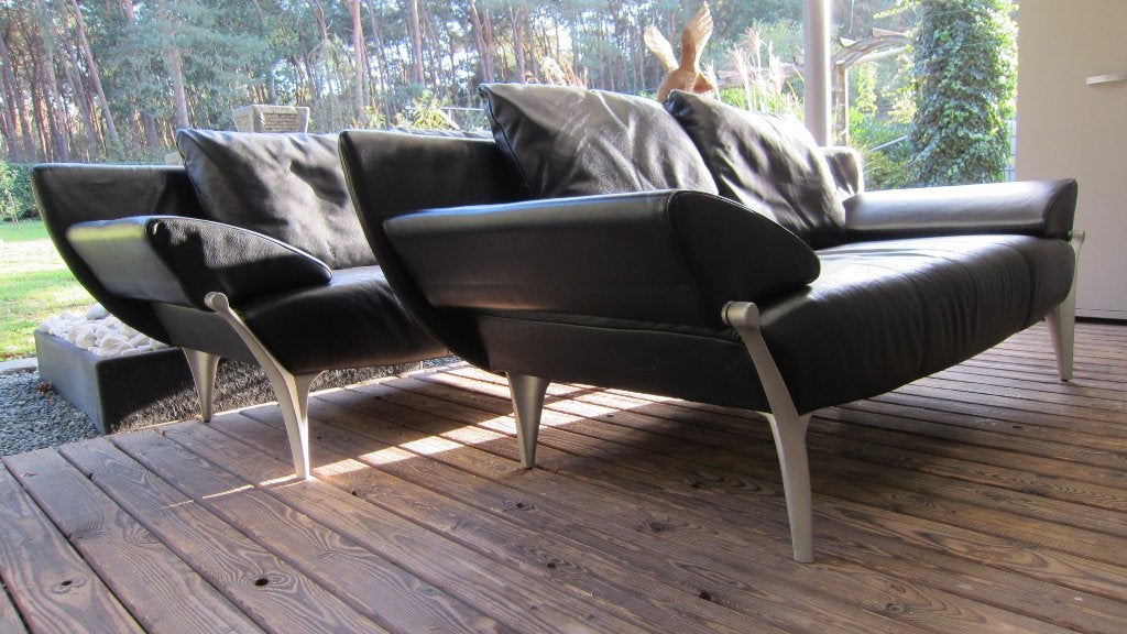 Combinaison canapés en cuir "Rolf Benz" type 1600 Bon état !, Maison & Meubles, 75 à 100 cm, Design, Banc droit, Enlèvement