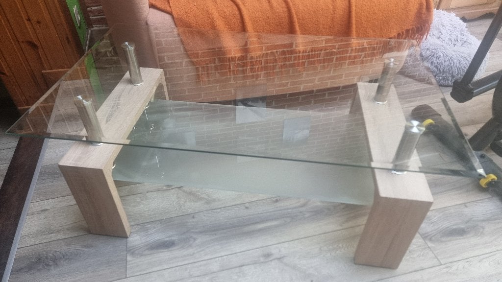 Table de salon, Enlèvement, Comme neuf, Rectangulaire, Autres essences de bois