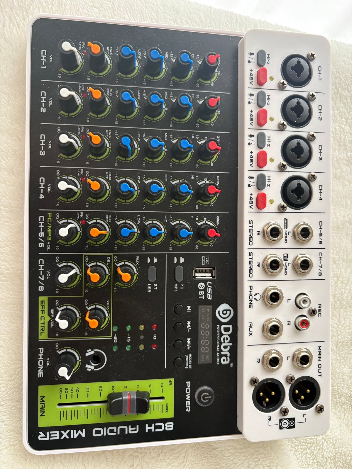 Mengpaneel 8 kanalen + effect + Bluetooth, Enlèvement, Comme neuf