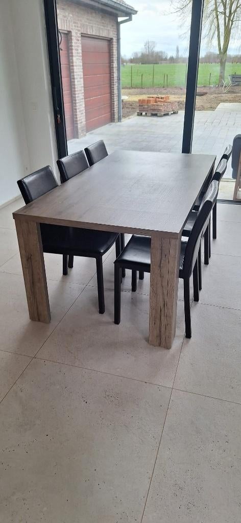 Landelijke eettafel 6 personen, 150 à 200 cm, Cinq personnes ou plus, Comme neuf, Landelijk
