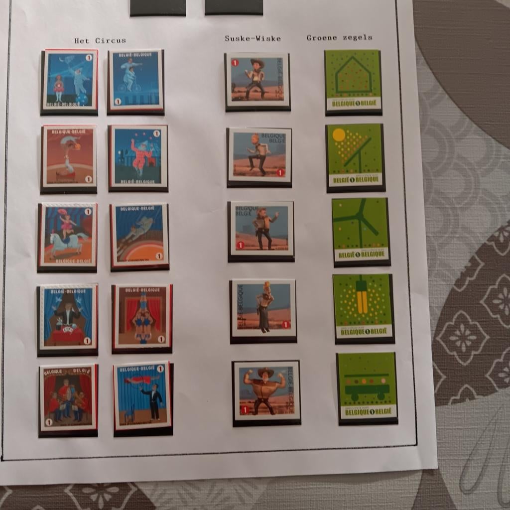 Losse postzegels in blaadjes gevuld met 20 postzegels, Postzegels en Munten, Ophalen of Verzenden
