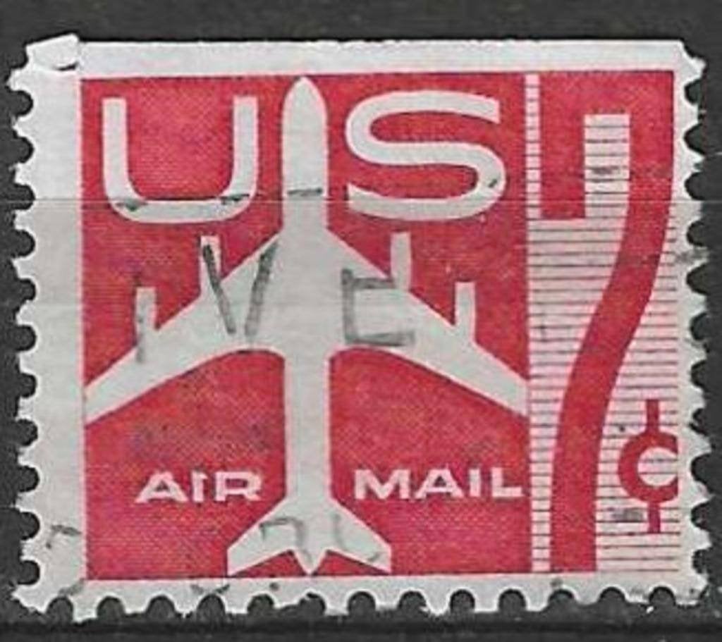 États-Unis 1958/1960 - Yvert 51 PA B - Avion signé (ST), Envoi, Affranchi