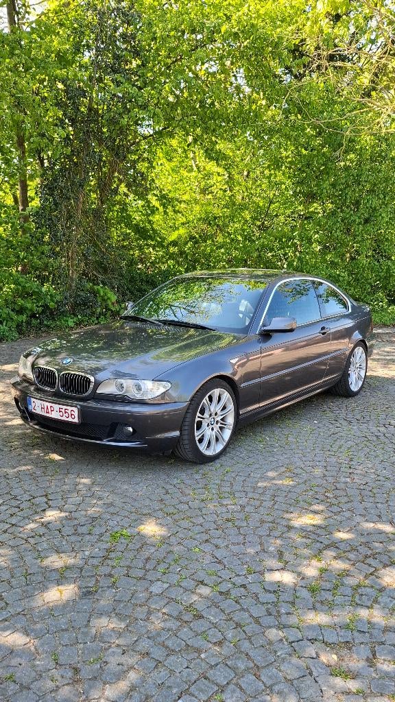 BMW E46 320CI, Auto's, Achterwielaandrijving, Zwart, Leder, 5 zetels