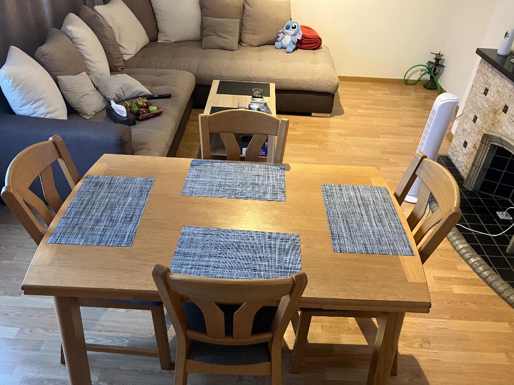 Houten eettafel (uitschuifbaar, Maison & Meubles, Tables | Tables à manger, Utilisé, 50 à 100 cm, 100 à 150 cm, Cinq personnes ou plus