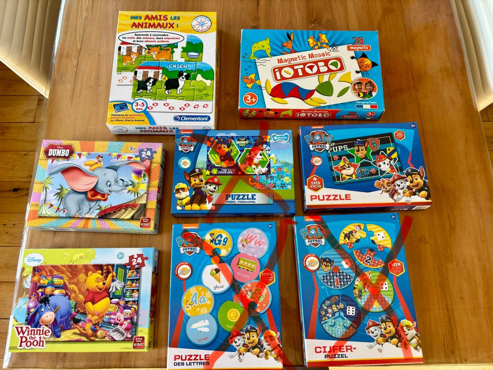 Lot puzzles à partir de 3 ans, Enlèvement, Comme neuf, 2 à 4 ans