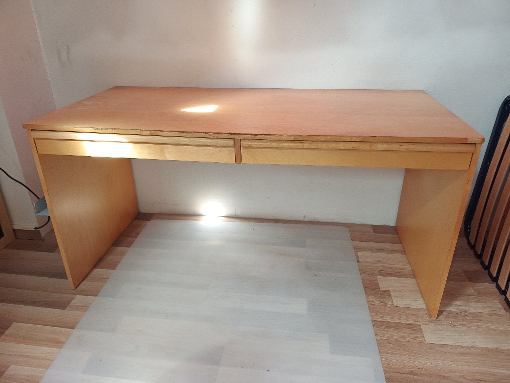 Bureau 160 x 75 cm 2 tiroirs, Bureau d'ordinateur, Classique, Enlèvement, 75 cm