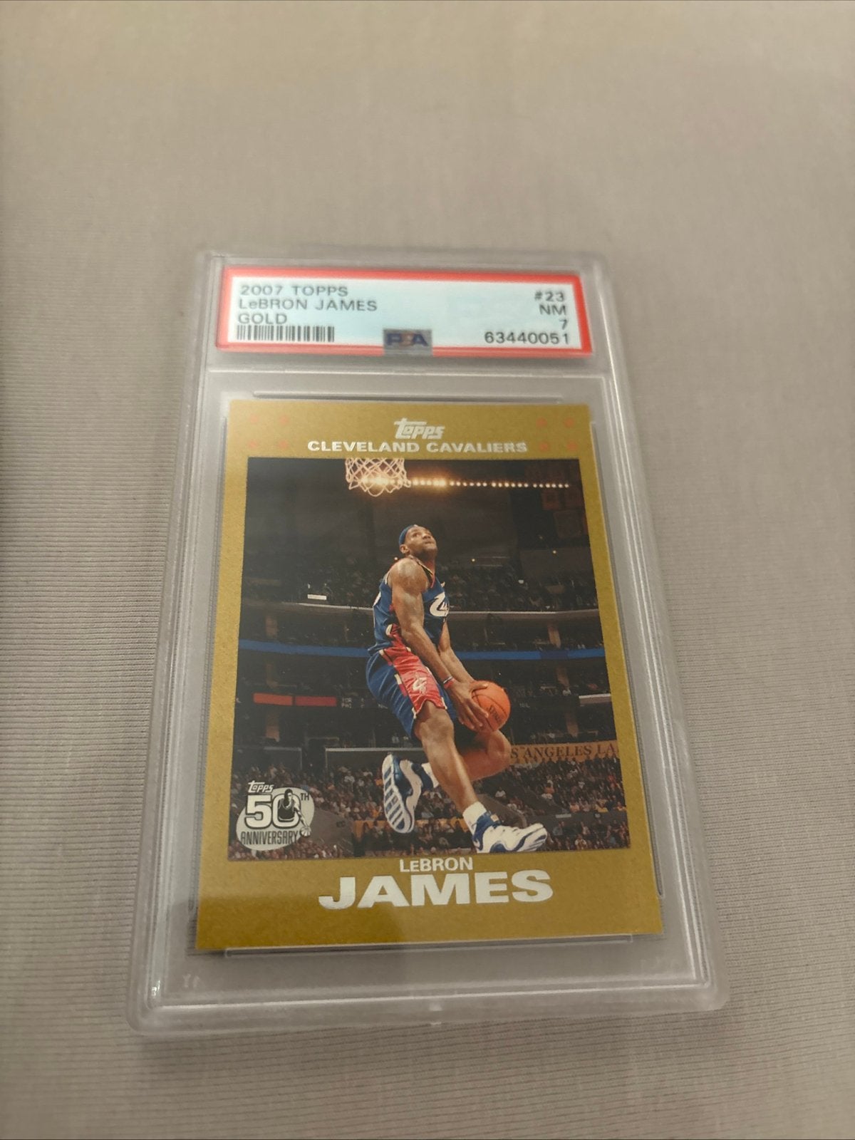 2007 Topps Gold Lebron James PSA 7, Enlèvement ou Envoi, Comme neuf