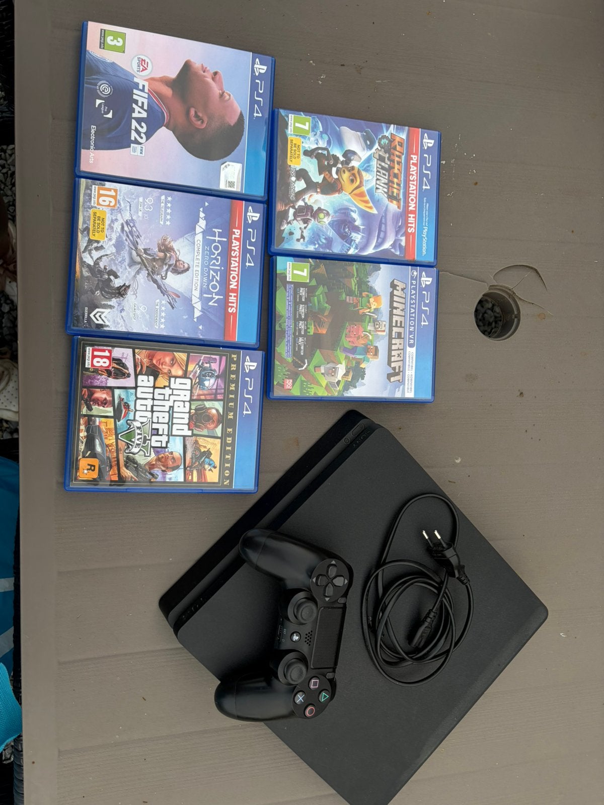 Playstation met controler + spelletjes en headset, Games en Spelcomputers, Ophalen, Met 1 controller, Original, 500 GB
