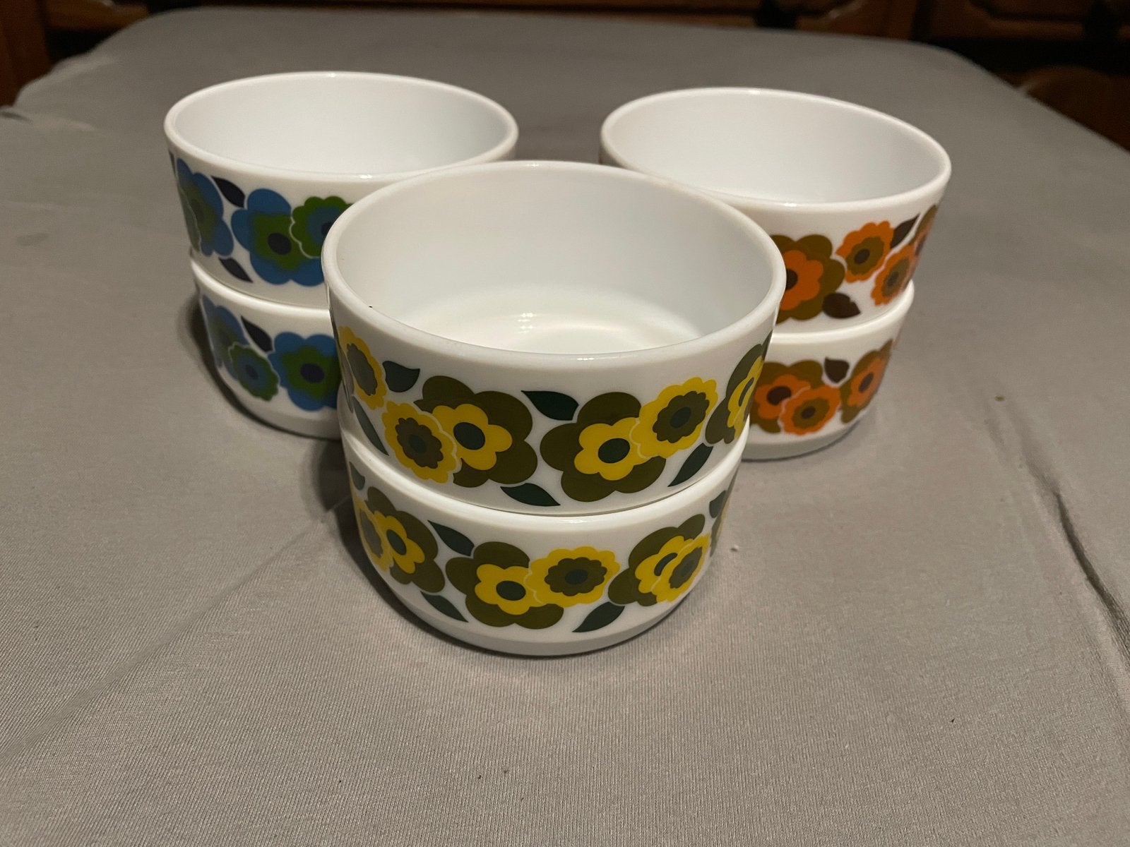 6 vintage Arcopal Lotus kommetjes, Ophalen of Verzenden