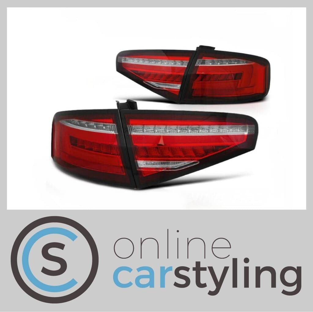 LED Achterlichten Audi A4 B8 Sedan Rood Wit Lightbar Design, Neuf, -, Audi, -