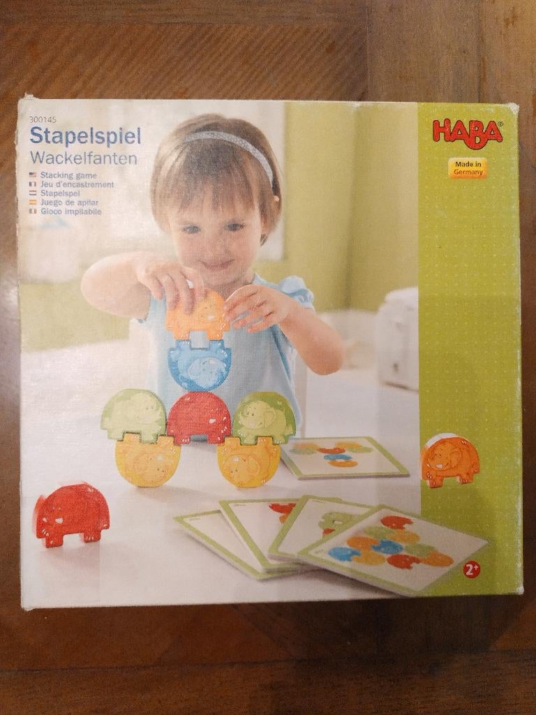 Jeu d'empilage Haba Waggelfanten, Enlèvement ou Envoi, Utilisé, Puzzles