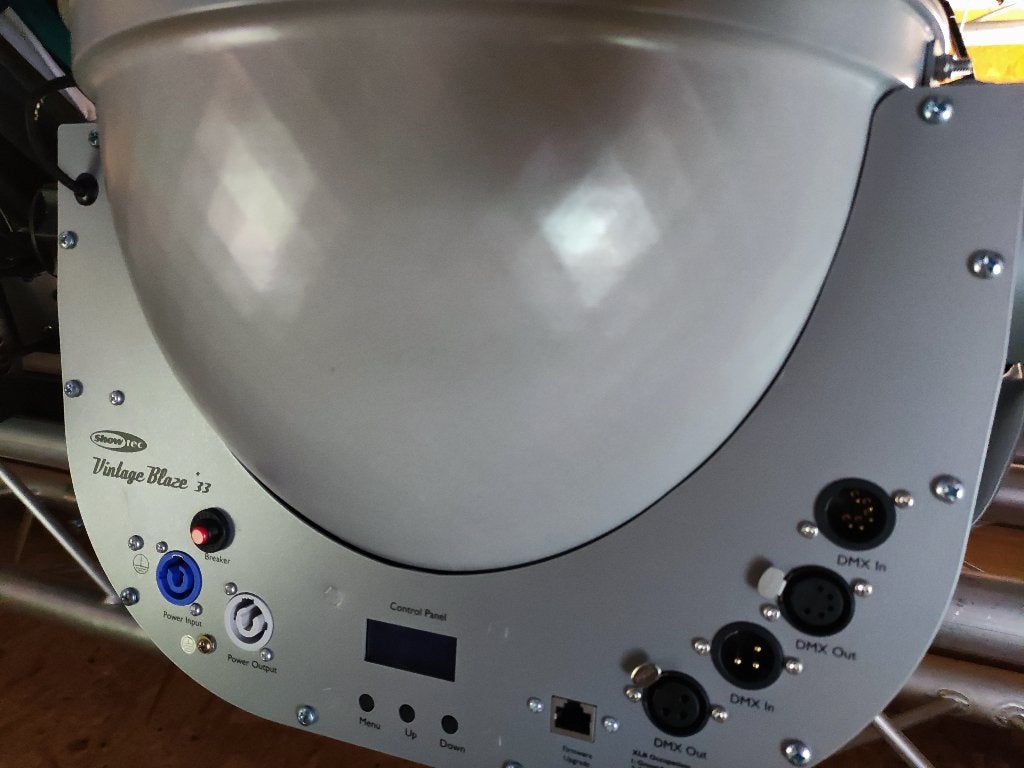 Vintage Blaze lamp Showtec + Martin T-rex 250w, Muziek en Instrumenten, Ophalen, Zo goed als nieuw, Licht, Geluidgestuurd