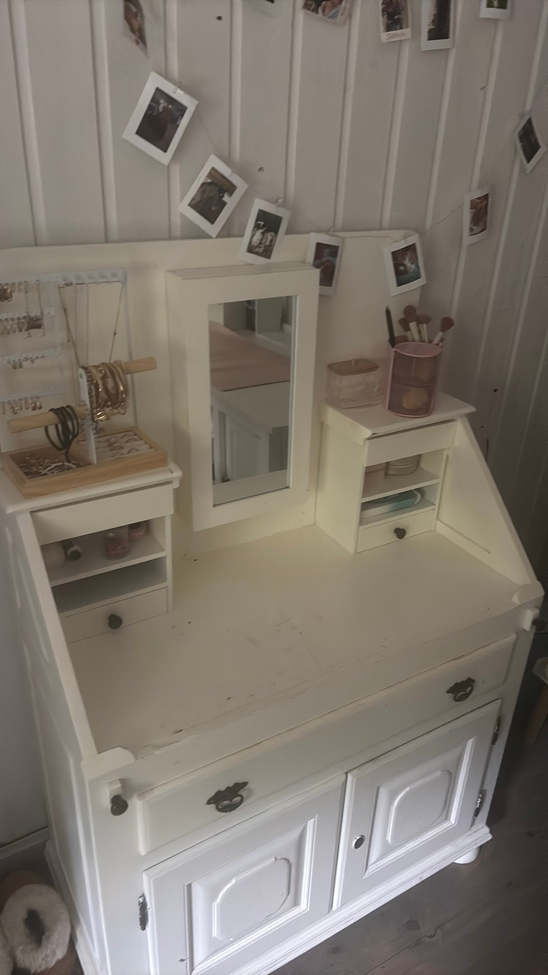 Makeuptafel met grote opbergruimte, Huis en Inrichting, Ophalen, Gebruikt, 100 tot 150 cm, 50 tot 100 cm