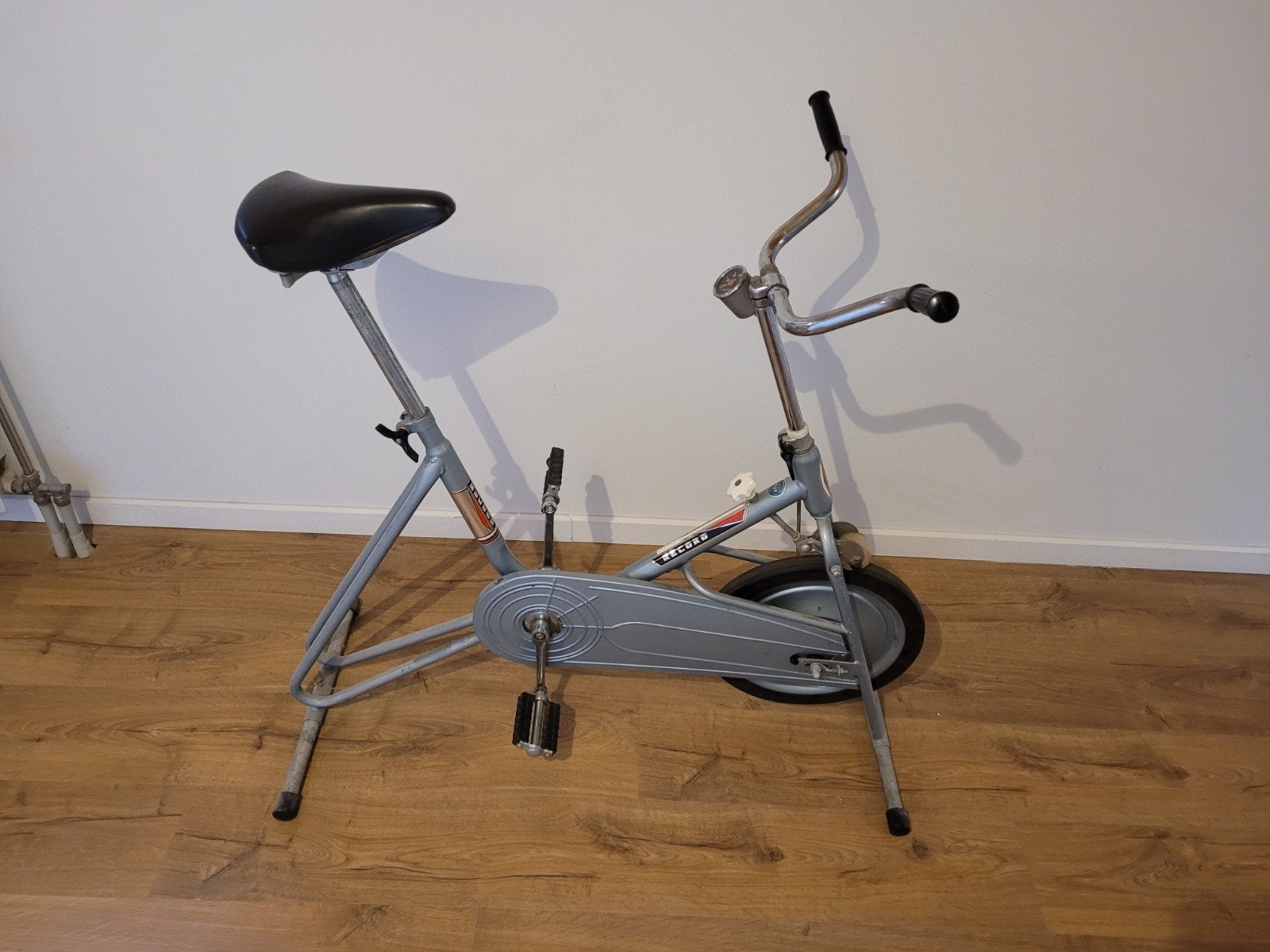 Vintage home trainer Record, Sport en Fitness, Fitnessapparatuur, Gebruikt, Hometrainer, Benen, Metaal, Ophalen