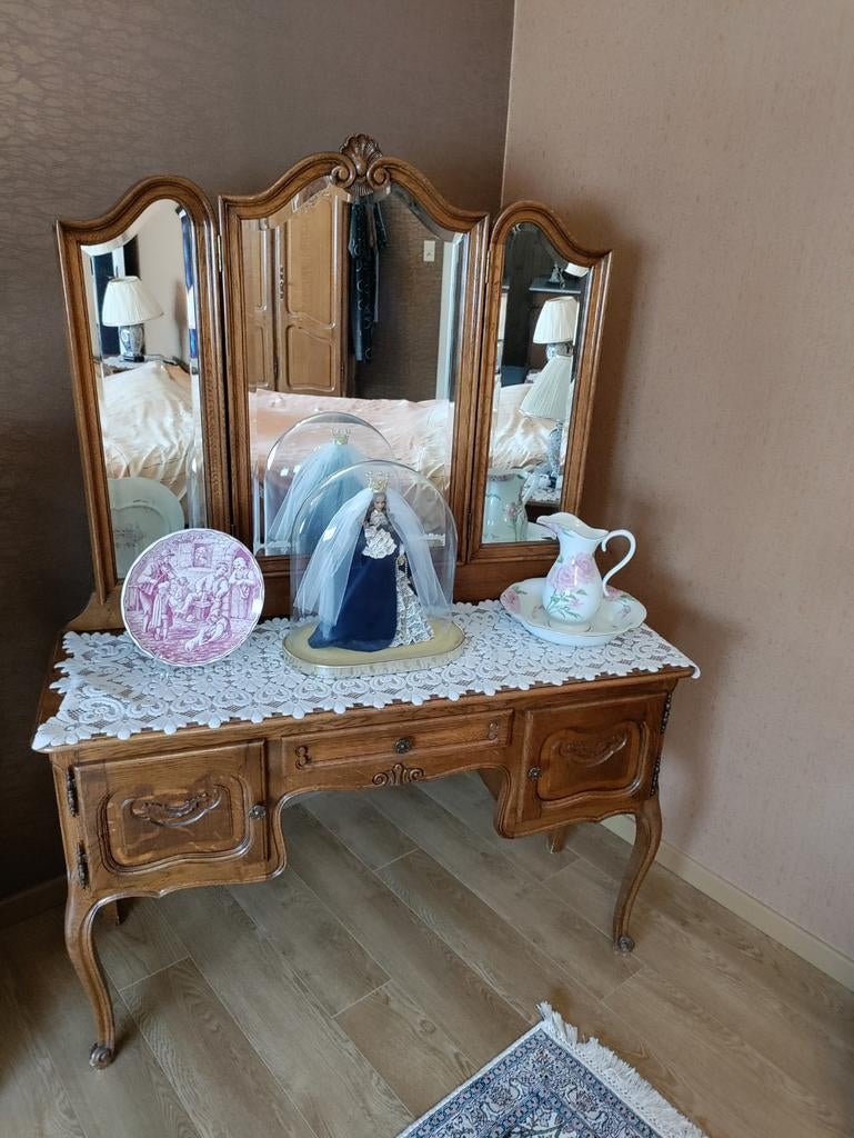 Chambre complète, Queen size, Vintage, Brun, Enlèvement