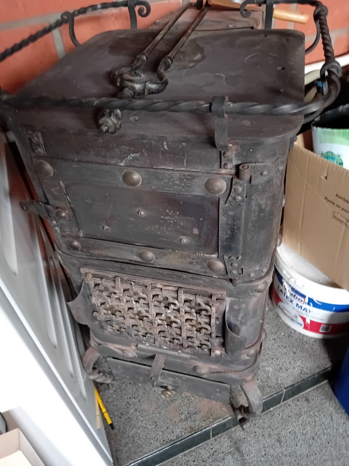 Houtkachel vintage, Ophalen